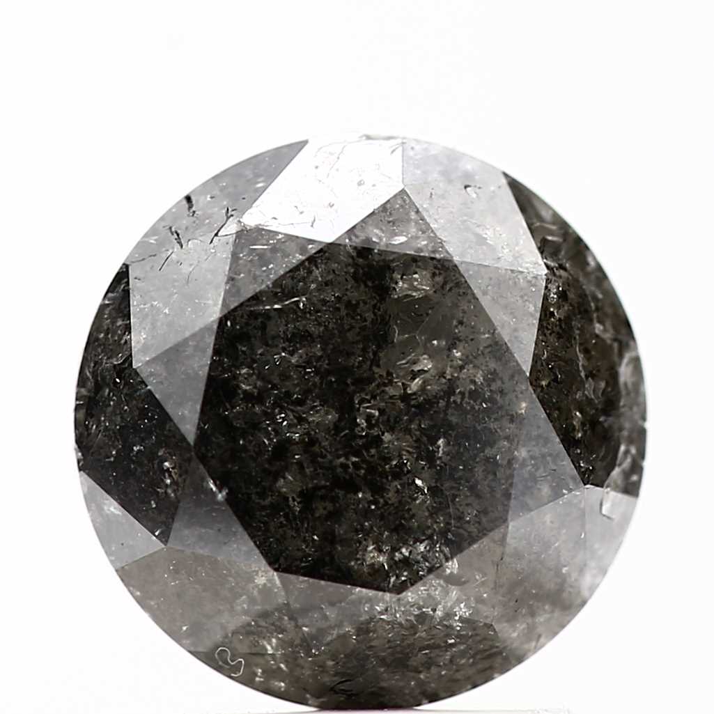 2.20 Carat Fancy Gray Round Cut Natural Loose Diamond
